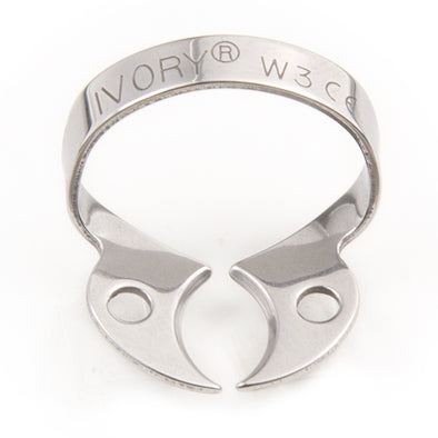Ivory Clamps #W3 Wingless *CLEARANCE* Flat Jawed for Small Molars Metal Rubber Dam Clamp - by KULZER
