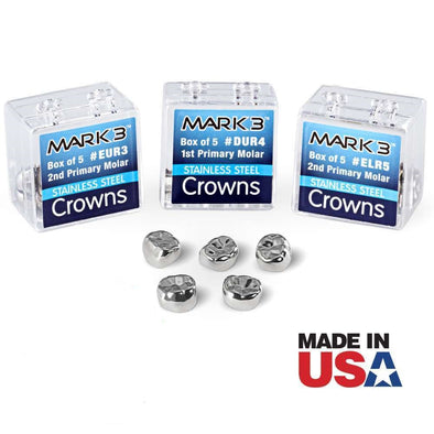 Stainless Steel Pediatric Crowns *First Primary Molar* DLR# (5) Per Box  - Mark3