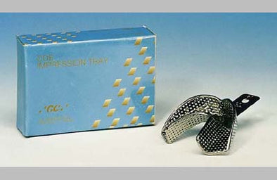 COE #9 Smaller (pedo) Upper Full-Arch Nickel-Plated *CLEARANCE* Perforated Impression Tray By GC Corporation