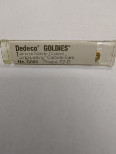 Goldies HP 52-D Regular Cut Titanium Nitride Carbide Bur. *CLEARANCE* Single Bur (1) - by DEDECO