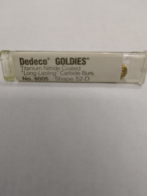 Goldies HP 52-D Regular Cut Titanium Nitride Carbide Bur. *CLEARANCE* Single Bur (1) - by DEDECO