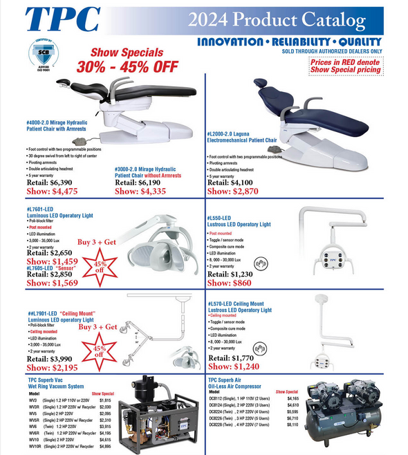 TPC FORTH QUARTER/SECOND HALF EQUIPMENT PROMOTIONS **CALL FOR PRICE/PURCHASING OPTIONS**