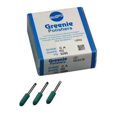 Greenie (Polish) CA PC2 Point, 12/pk. *CLEARANCE* Provides finishing and polishing - by SHOFU