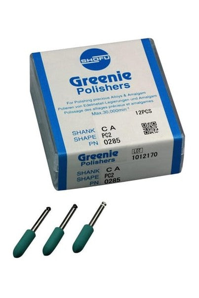 Greenie (Polish) CA PC2 Point, 12/pk. *CLEARANCE* Provides finishing and polishing - by SHOFU