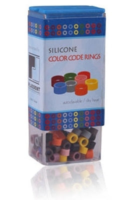 Code Rings - Standard ASSORTED 80/Box. Silicone Instrument Color Code *CLEARANCE* - by Plasdent