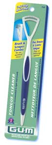 GUM 2 in 1 Tongue Cleaner, Assorted Colors. Box of 6 *CLEARANCE* - BUTLER