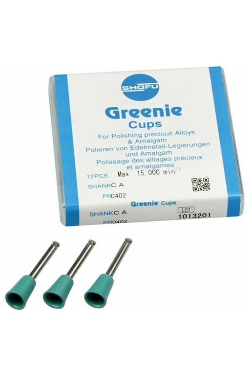 Greenie *CLEARANCE* FG Cup, 12/pk. Provides finishing and polishing for amalgam - by SHOFU