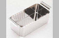 L & R Draining Basket For Quantrex 140, T14B, T15B, solid sides, perforated *CLEARANCE* - By L & R Manufacturing