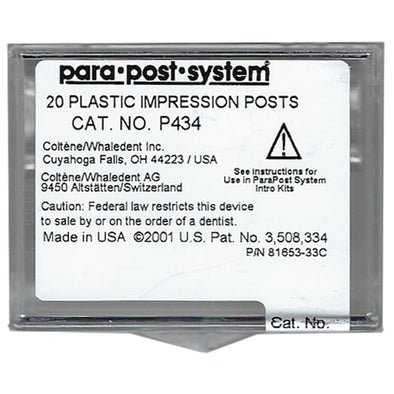 ParaPost P43-4 yellow .040" (1.0mm) plastic impression post (20) *clearance* - by COLTENE
