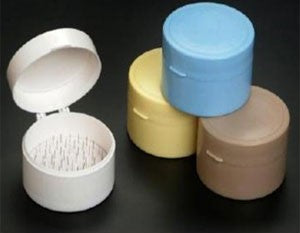 Cotton Roll Dispenser - Round, White. 2-1/4" x 3-1/8 - by PALMERO