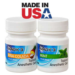 Topical Anesthetic Gel 20% Benzocaine 1oz. Jar Various Favors to Choose From - Mark3