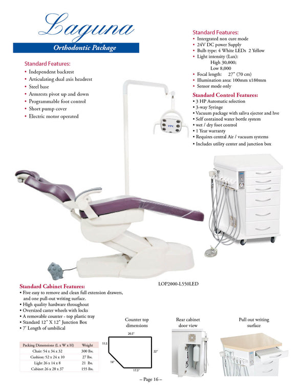 Laguna Orthodontic Chair Package *Call For Pricing/Purchase* - by TPC