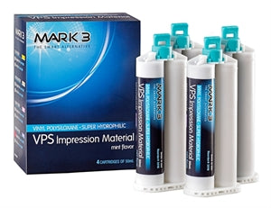 VPS Impression Material Vinyl Poly. Super Hydrophilic 4 x 50ml Cartridges - Mark3